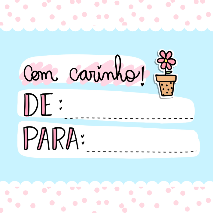 Tag personalizada com carinho para embalagens